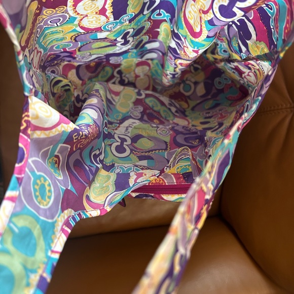 Coach POPPY GLAM SIGNATURE Sis Print Fold Packable Shopper Travel Tote 62112 NWT - Picture 3 of 12